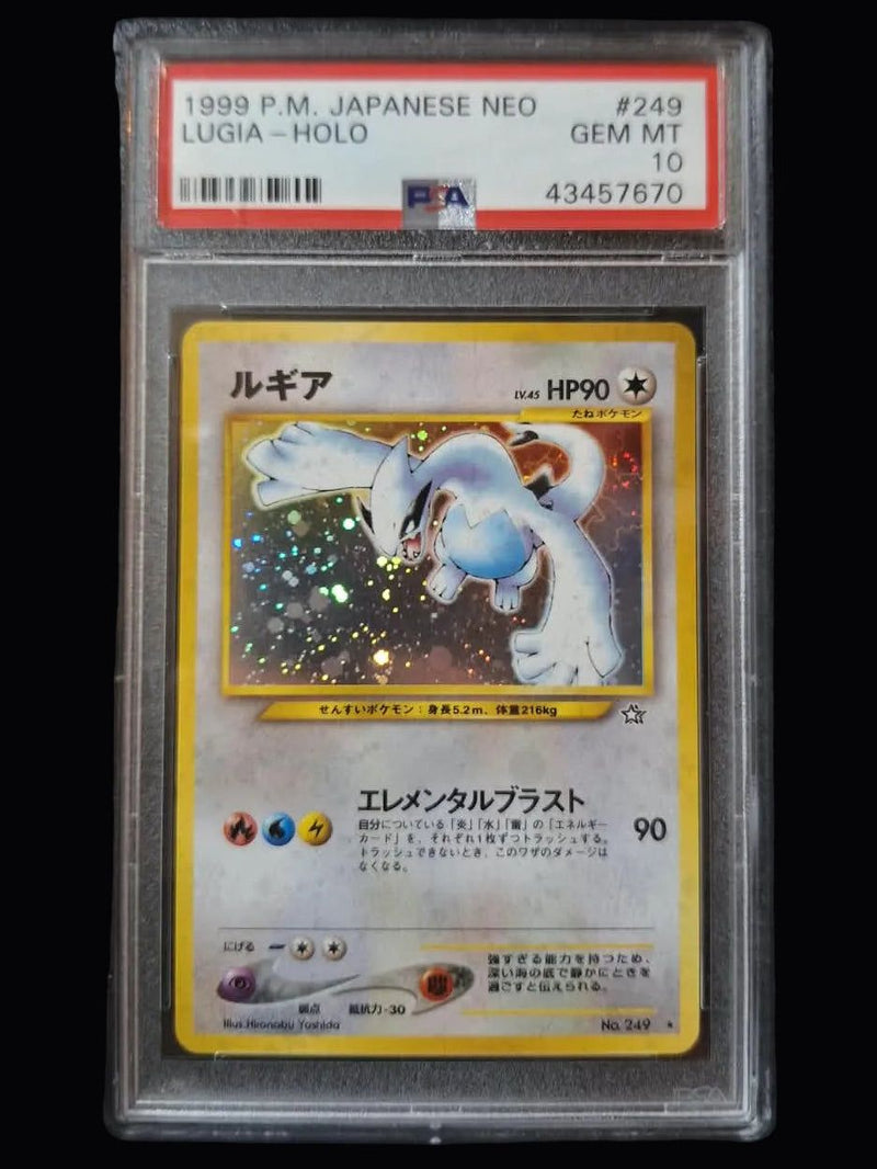 PSA 10 Lugia - 249 - Rare - Gold, Silver, New World (Neo Genesis)